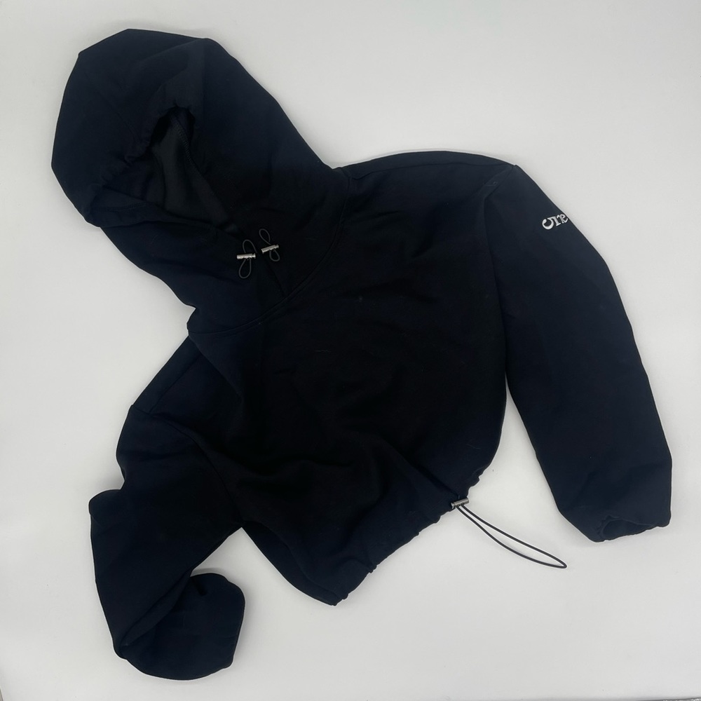 Black Cropped Hoodie